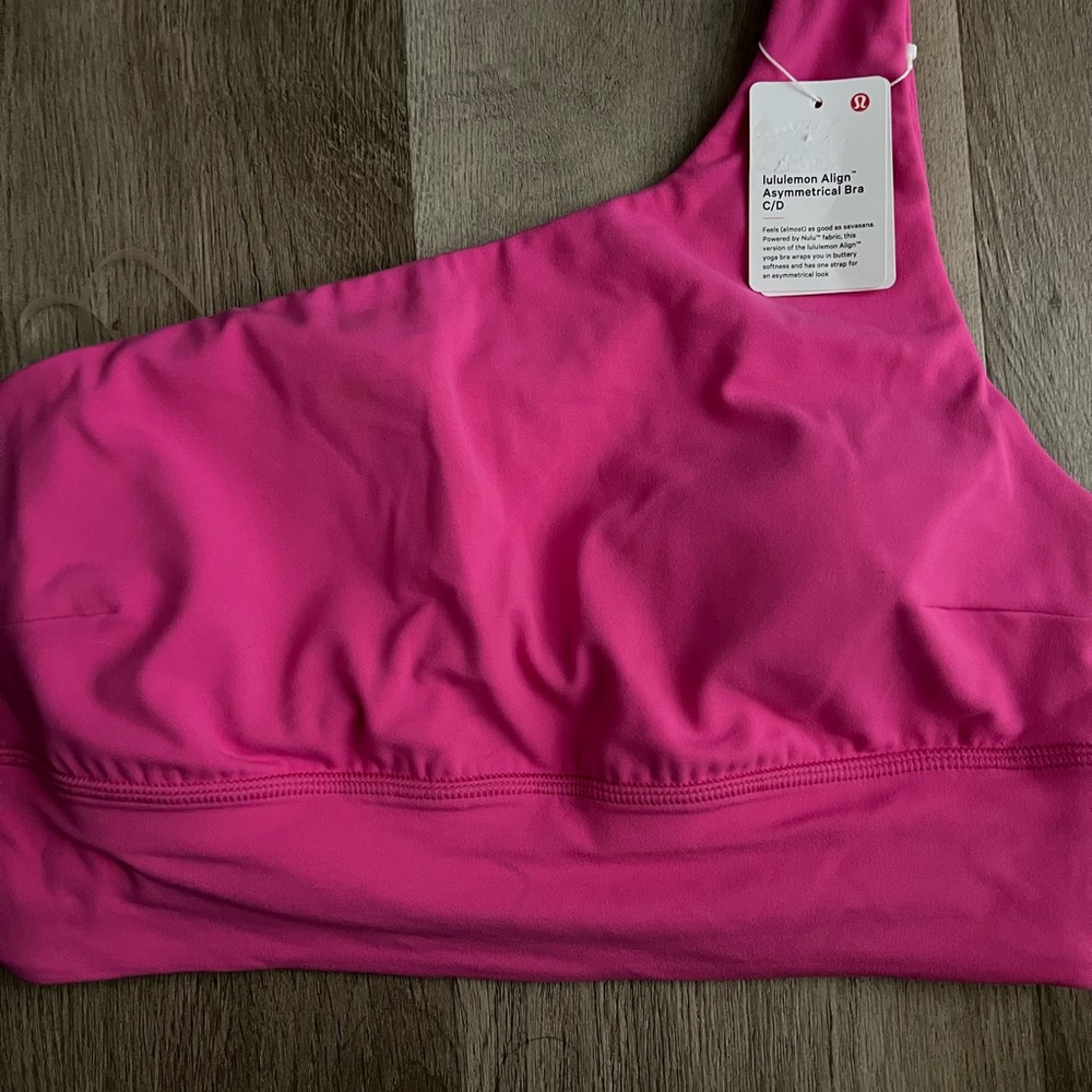 lululemon athletica Vibrant Pink Asymmetrical Bikini Top